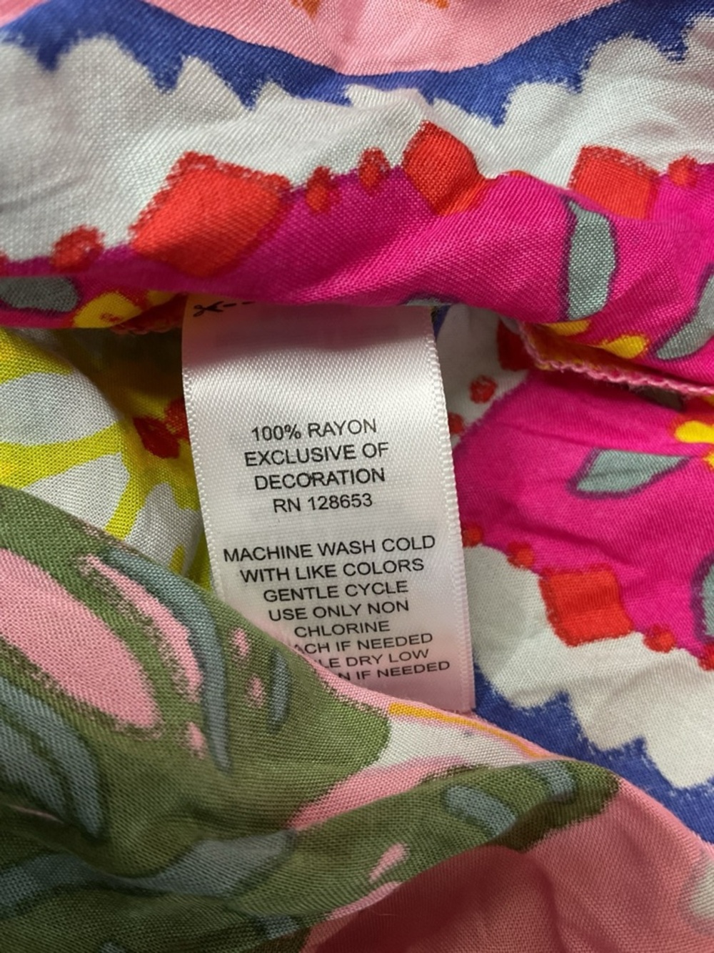 Dotti Tropical Romper XL Boho Patchwork Floral Beach Vacation Bright - Picture 7 of 7